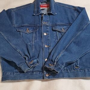 Wrangler Hero Vintage Men's Classic Blue Jean Jacket. Sz M